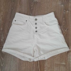 Roxy white high waist shorts size 25